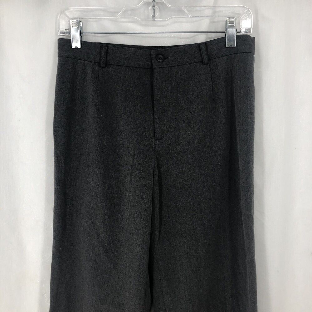 Rafaella Petites Gray Mid Rise Straight Leg Dress Pants 6P (29x28)